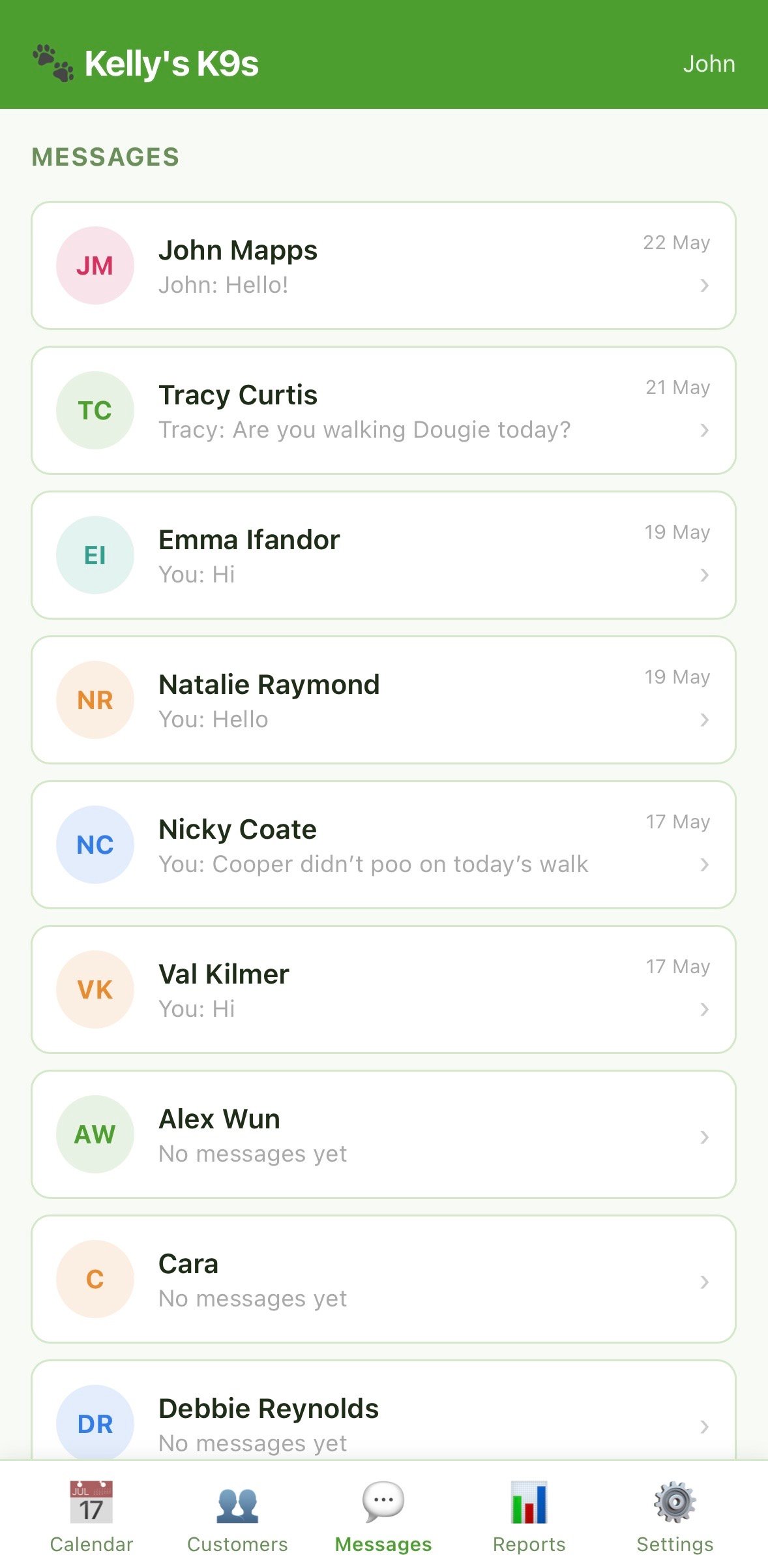 Messages